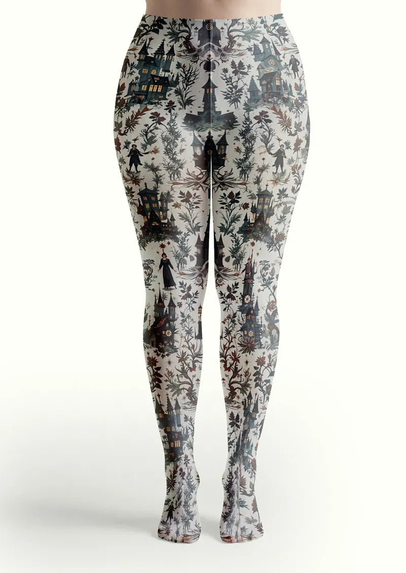 Ivory Storybook Castle Tights