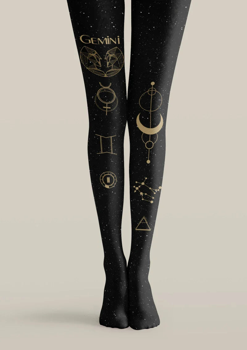 Gemini Zodiac Tights Hosiery Pantyhose
