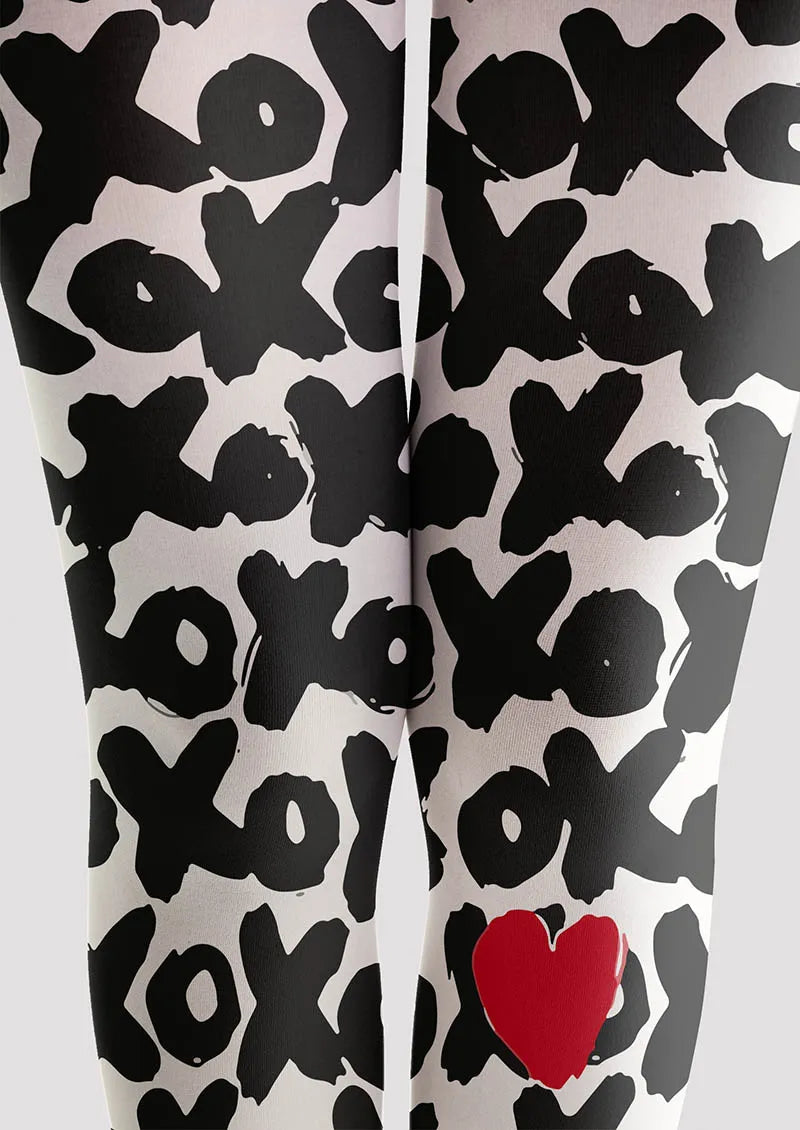 Valentine's Day Heart Alert Tights Hosiery Pantyhose
