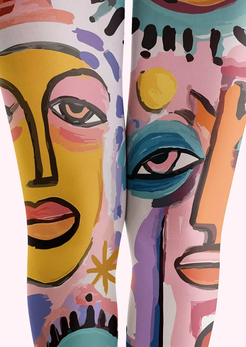 Abstract Art Picasso Form Tights Hosiery Pantyhose