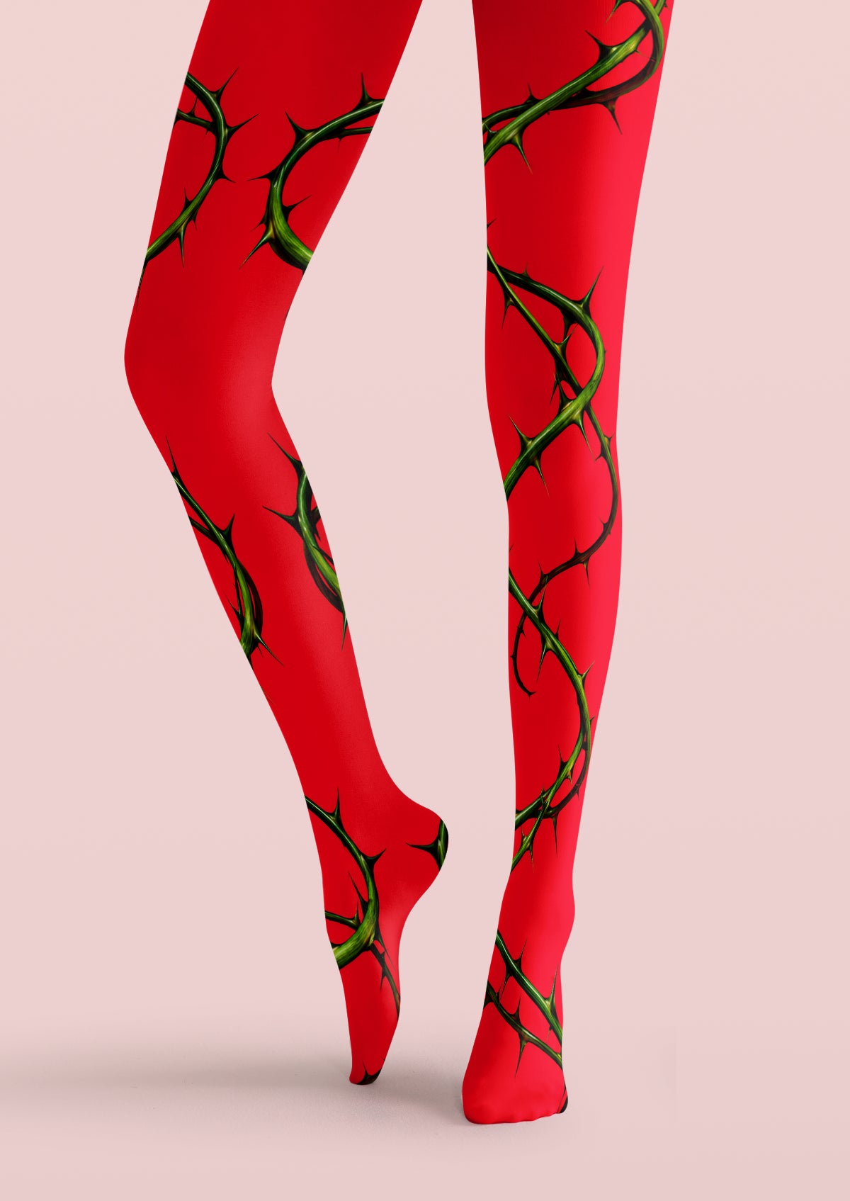 Red Thorn Vine Tights