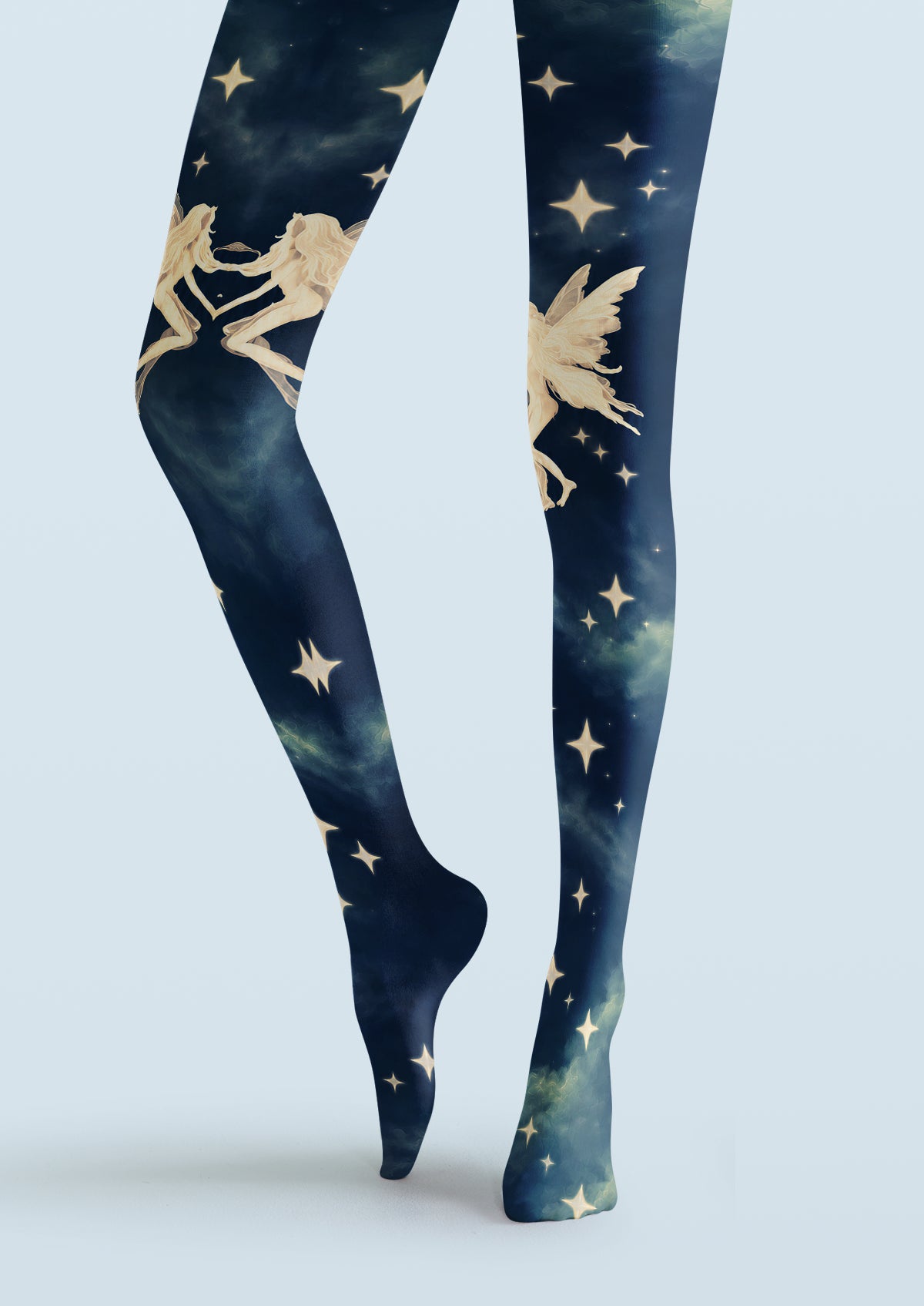 Navy Fairy and Star Tights