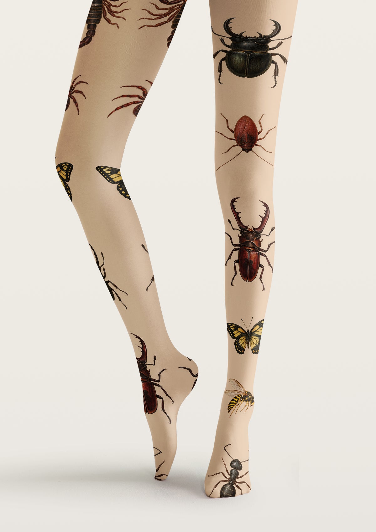Beige Insect Tights