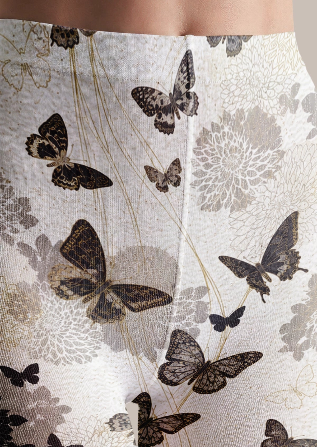 White Butterfly Tights