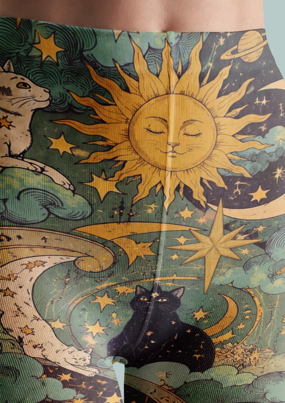 Green Cosmic Astrology Tights