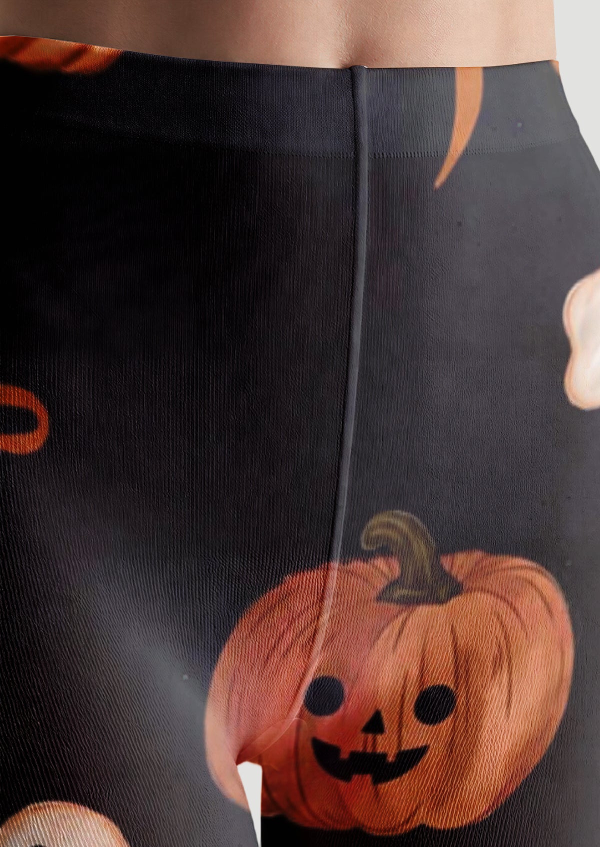 Black Ghost Pumpkin Tights