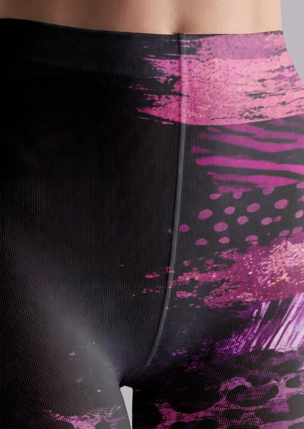 Black Pink Abstract Graffiti Tights
