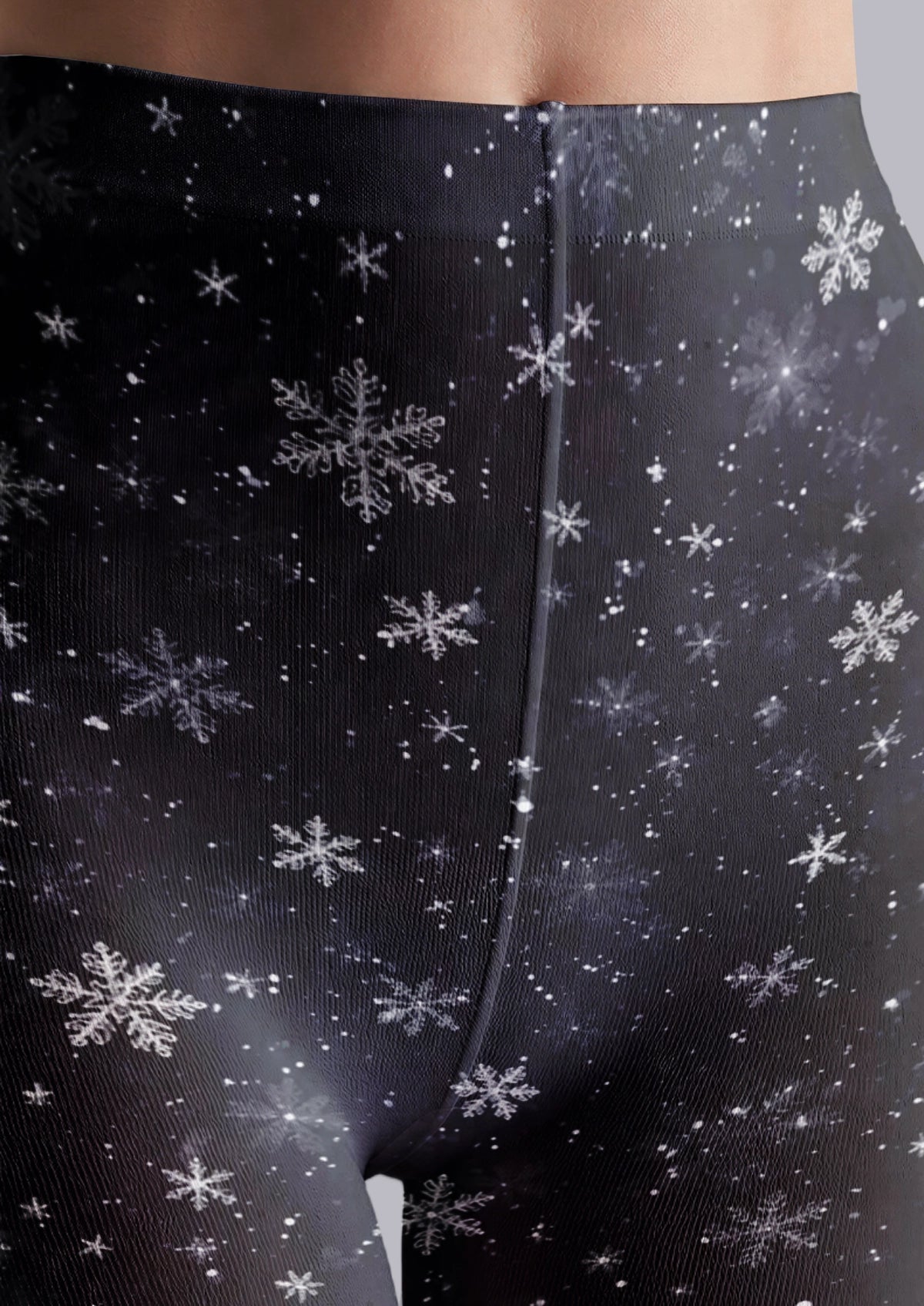 Black Snowflake Tights