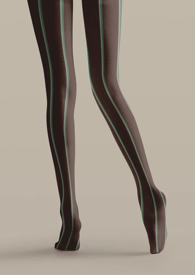 Striped Brown Tights Hosiery Pantyhose