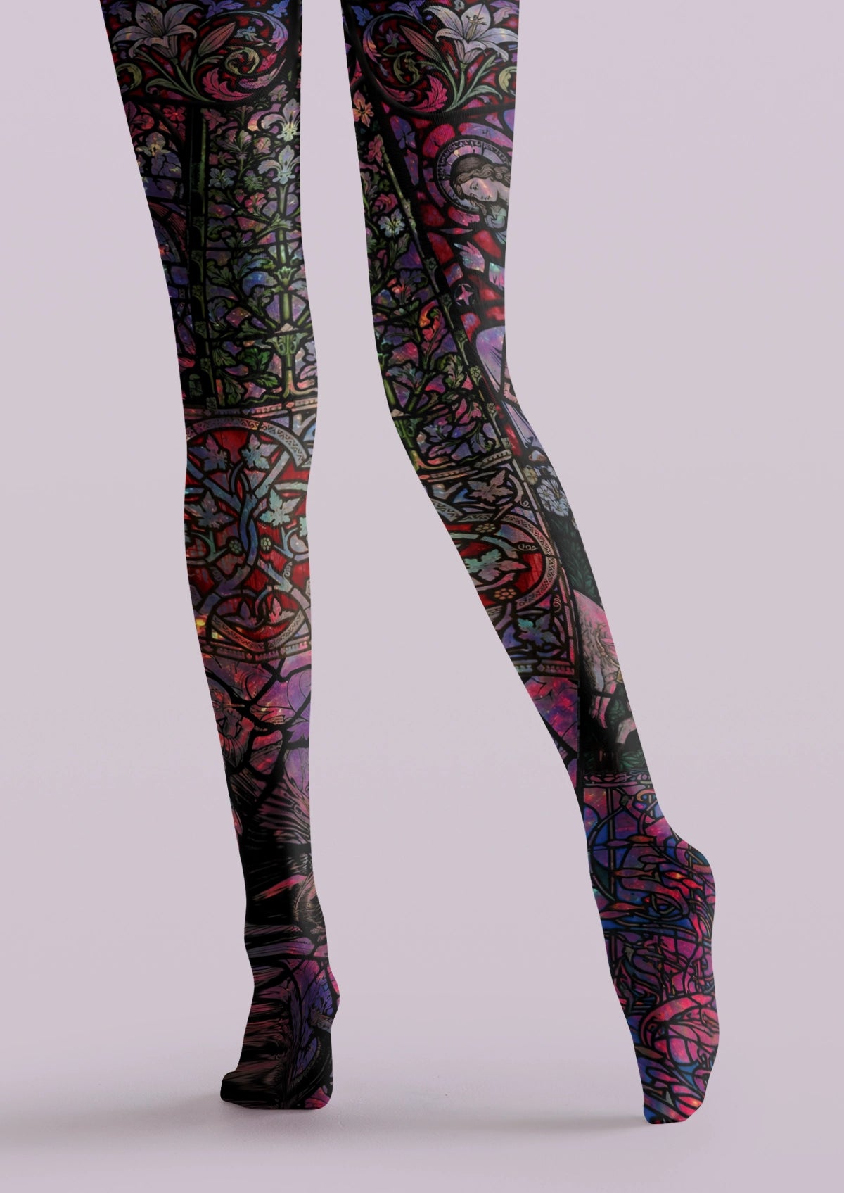 Black Gothic Stained Glass Tights