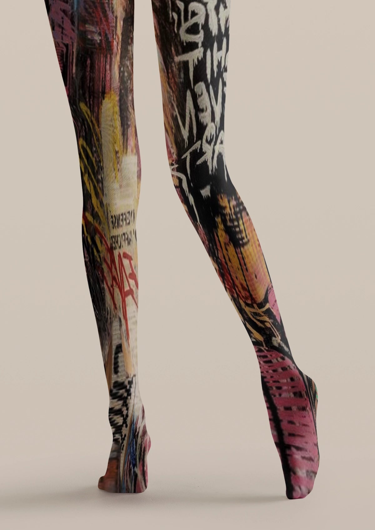Black Urban Graffiti Tights