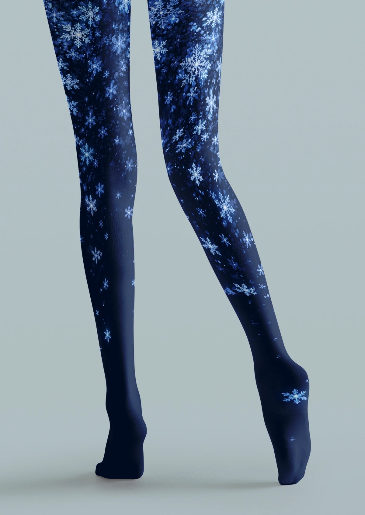 Navy Snowflake Tights