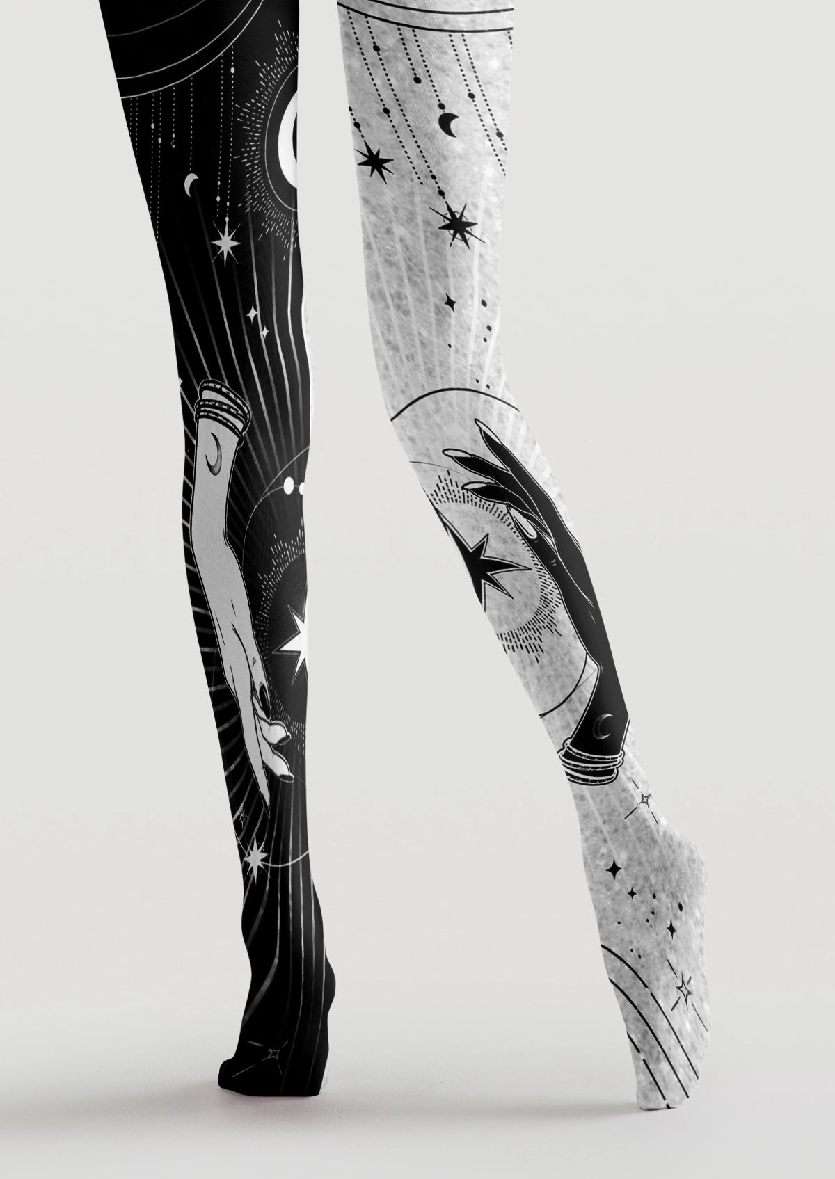 Black Celestial Hands Tights