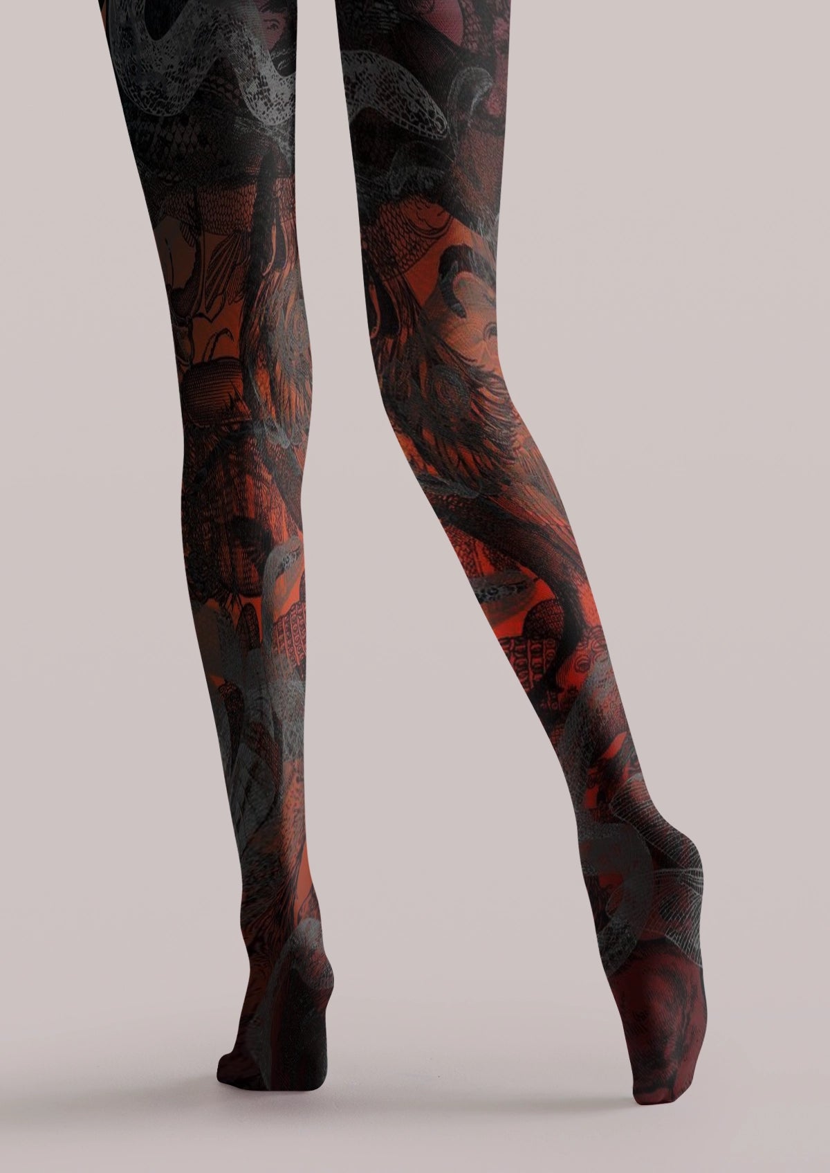 Black Gothic Serpent Tights