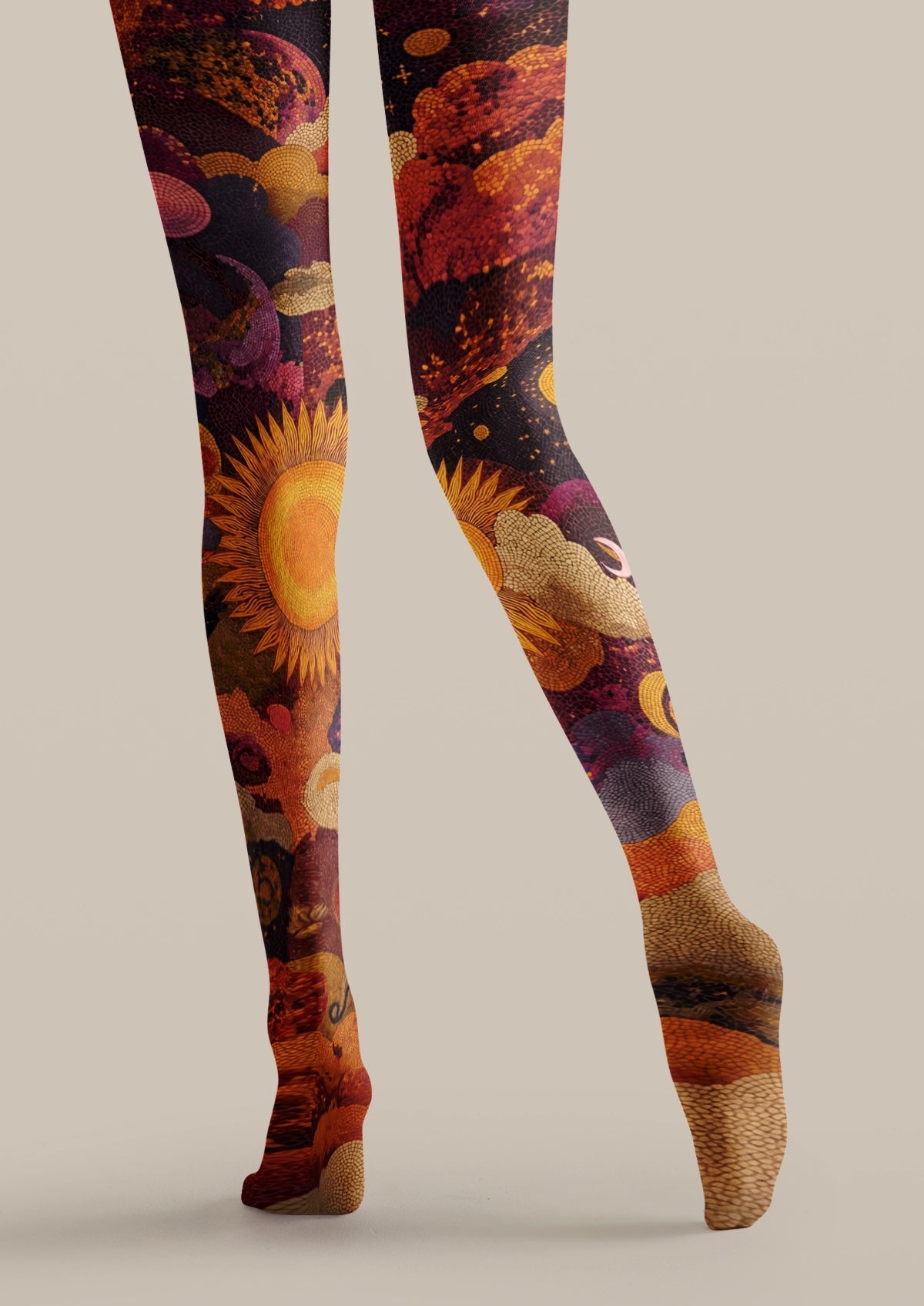 Black Sunflower Fantasy Tights