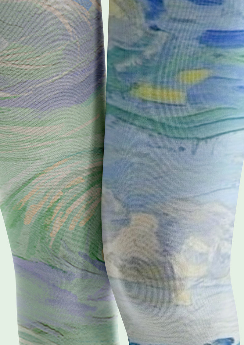 Van Gogh Landscape Oil Painting Tights Hosiery Pantyhose