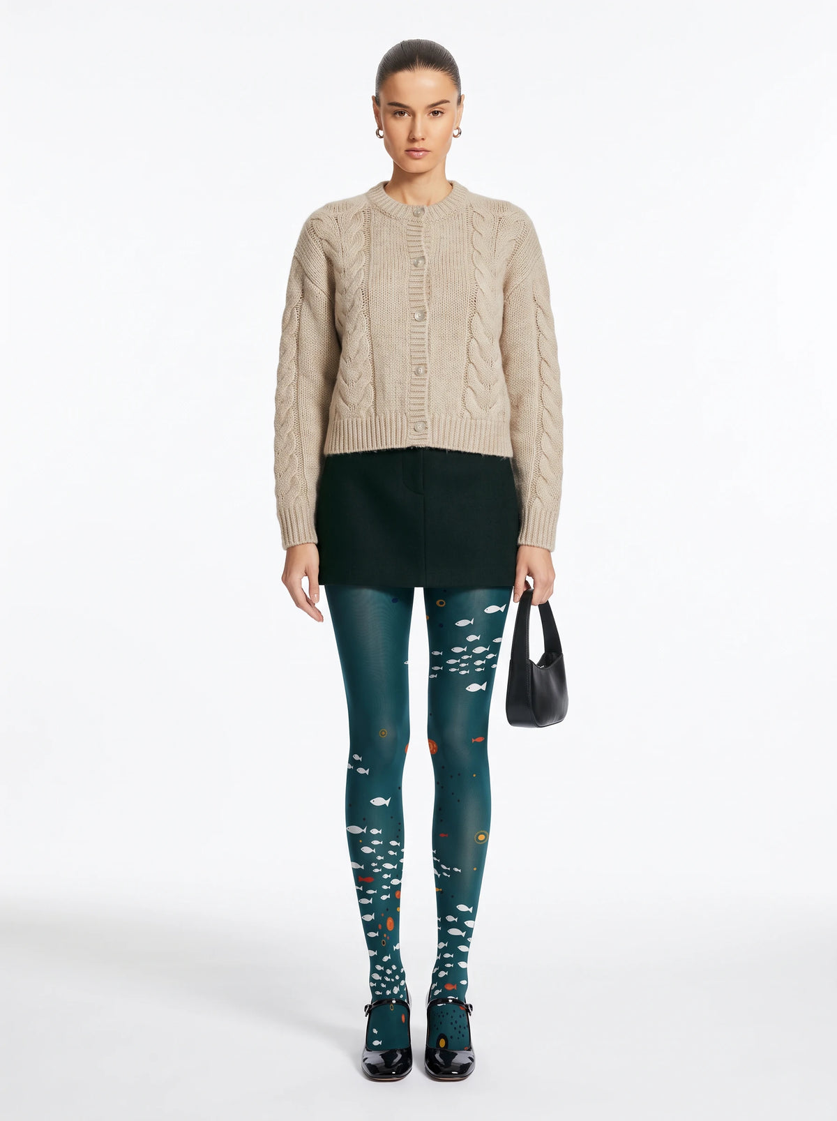Blue School of Fish Tights