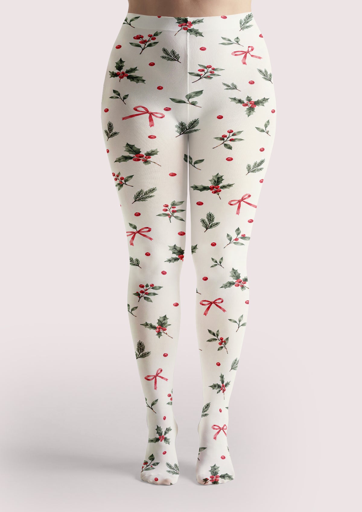 White Holly Berry Tights
