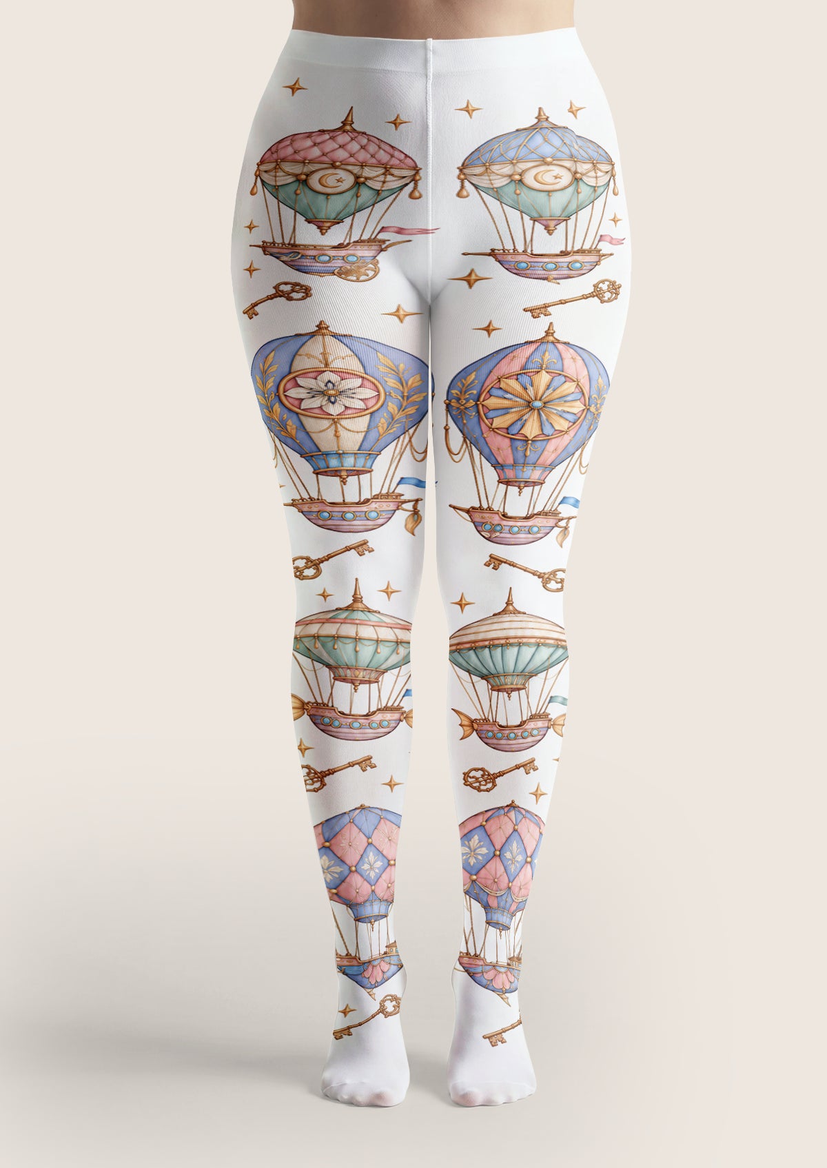 White Hot Air Balloon Tights