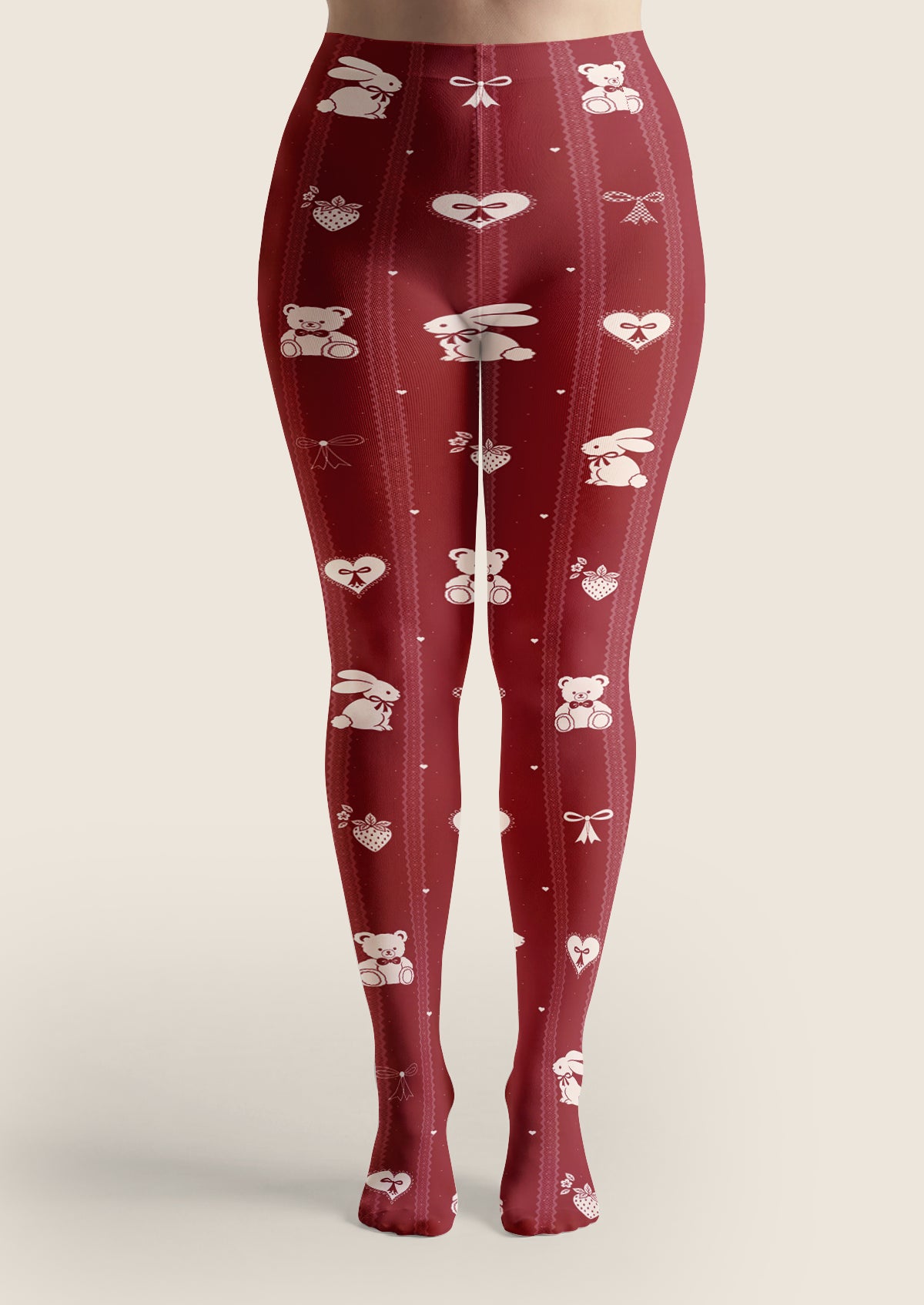 Red Teddy Bear and Rabbit Tights