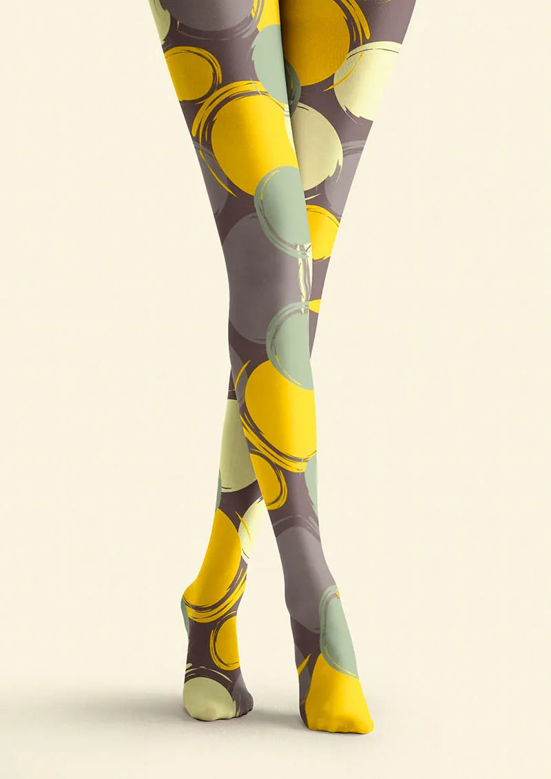 Retro Circles Tights Hosiery Pantyhose