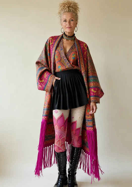 Pink Geometric Tights