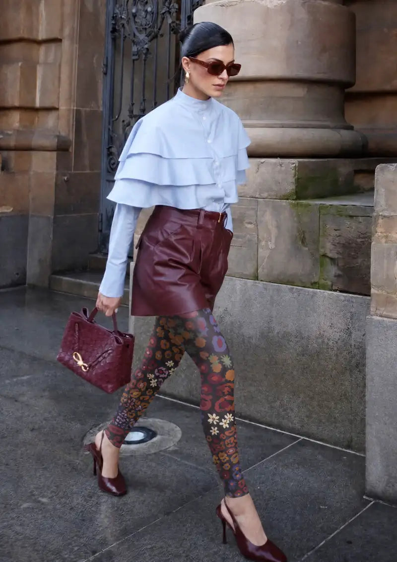 Colorful Leopard Animal Print Footless Tights Hosiery Leggings