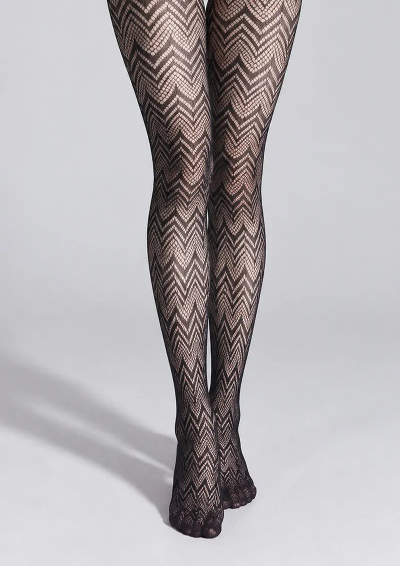 Lace Jacquard Fishnet Tights