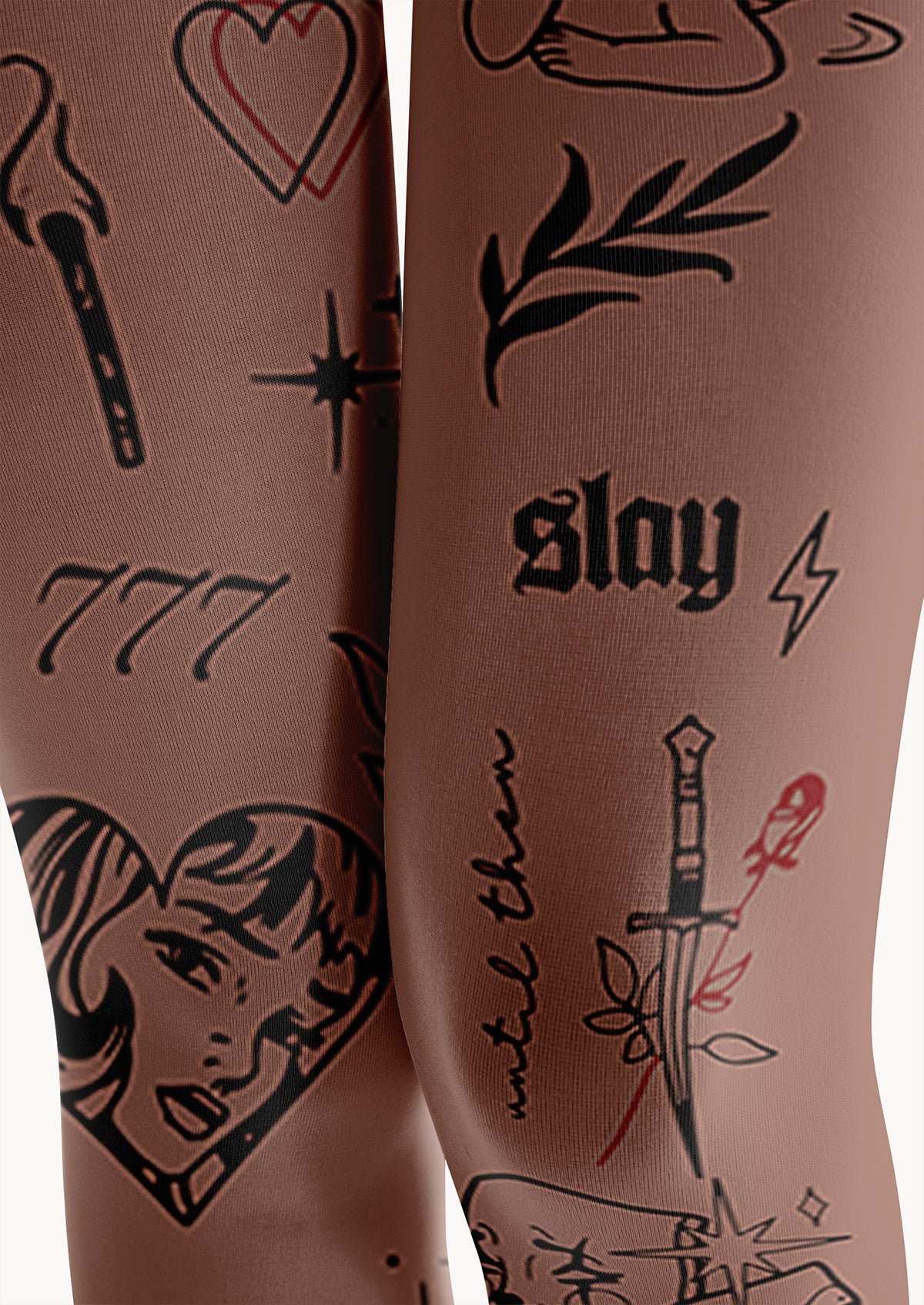 Ink Angel Footless Tights Hosiery Leggings