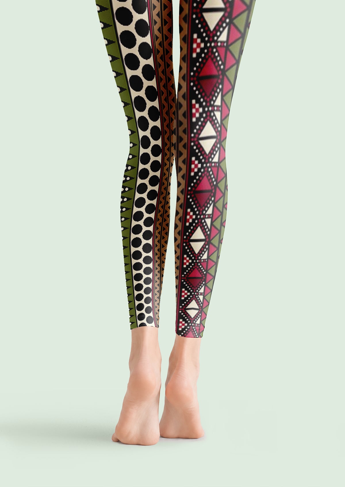 Tribal Mosaic Footless Tights Hosiery Leggings