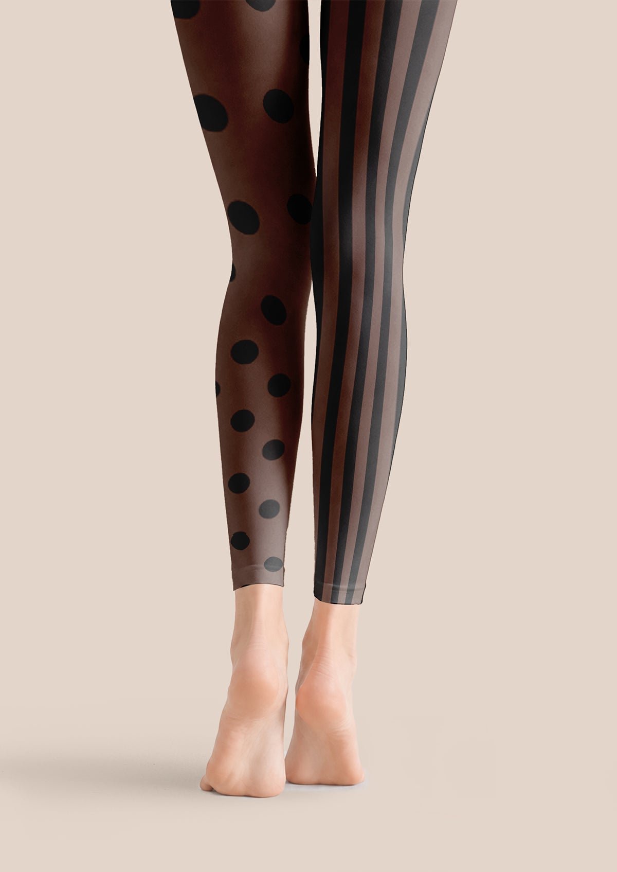 Dot And Stripe Footless Tights Hosiery Leggings