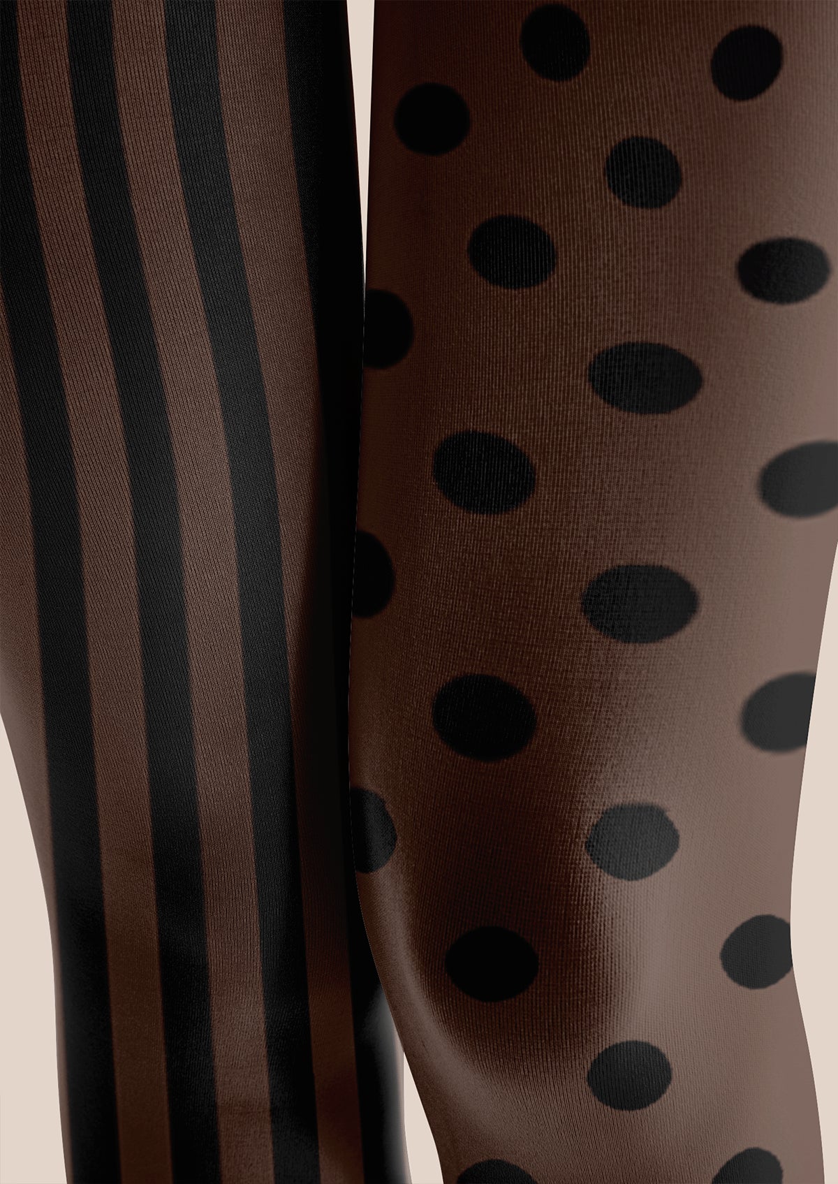 Dot And Stripe Footless Tights Hosiery Leggings