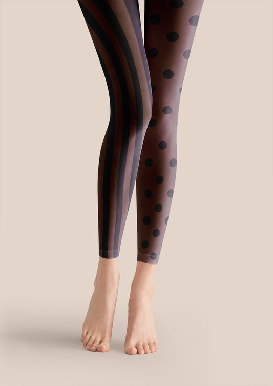 Dot And Stripe Footless Tights Hosiery Leggings
