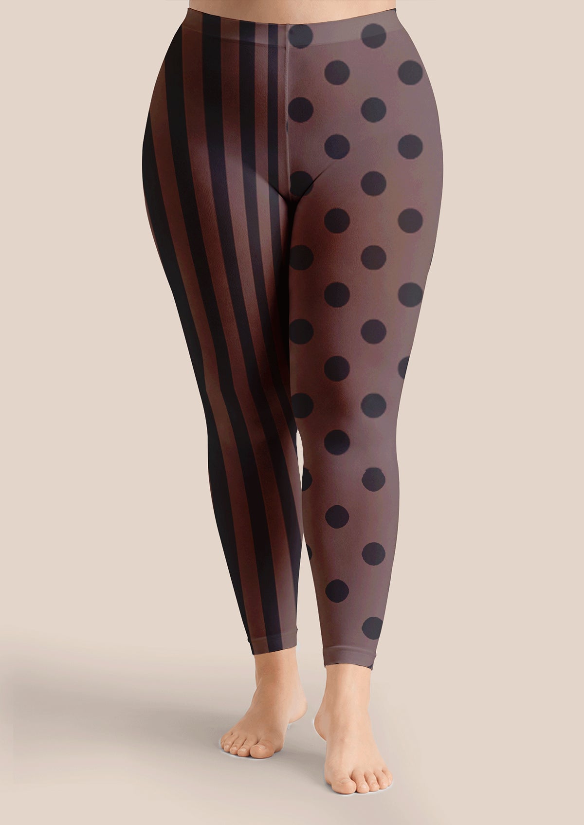 Dot And Stripe Footless Tights Hosiery Leggings