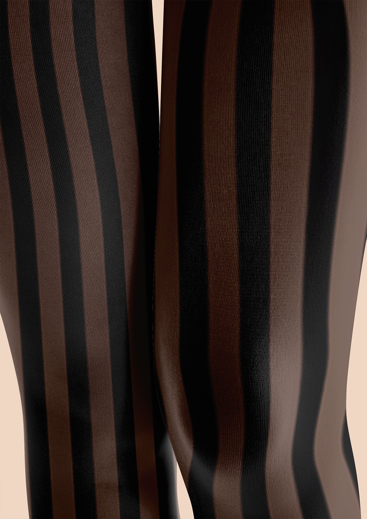 Shadow Stripe Footless Tights Hosiery Leggings