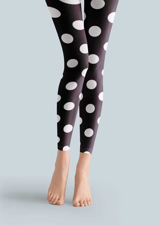 Classic Polka Dot Footless Tights Hosiery Leggings