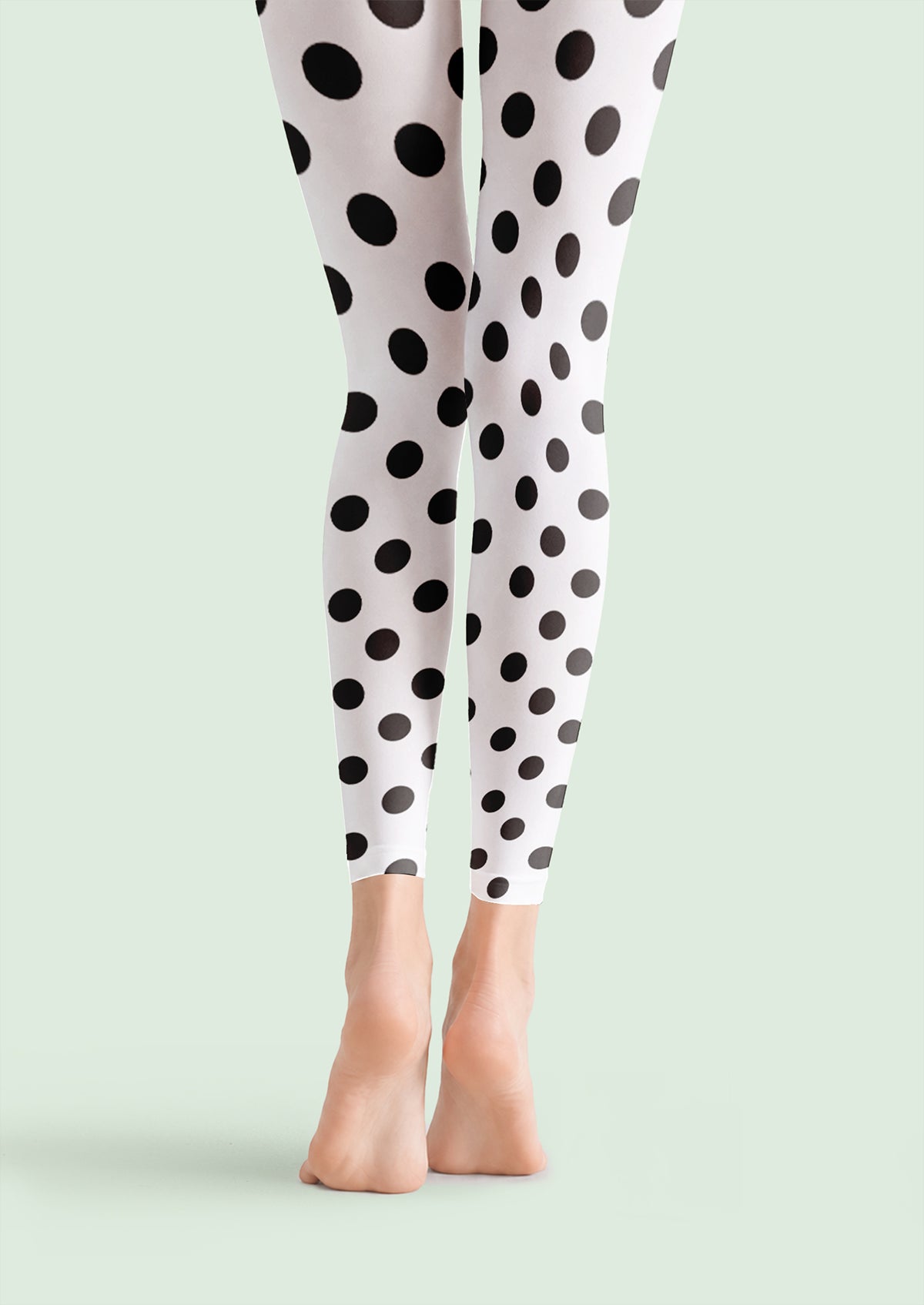Playful Polka Dot Footless Tights Hosiery Leggings