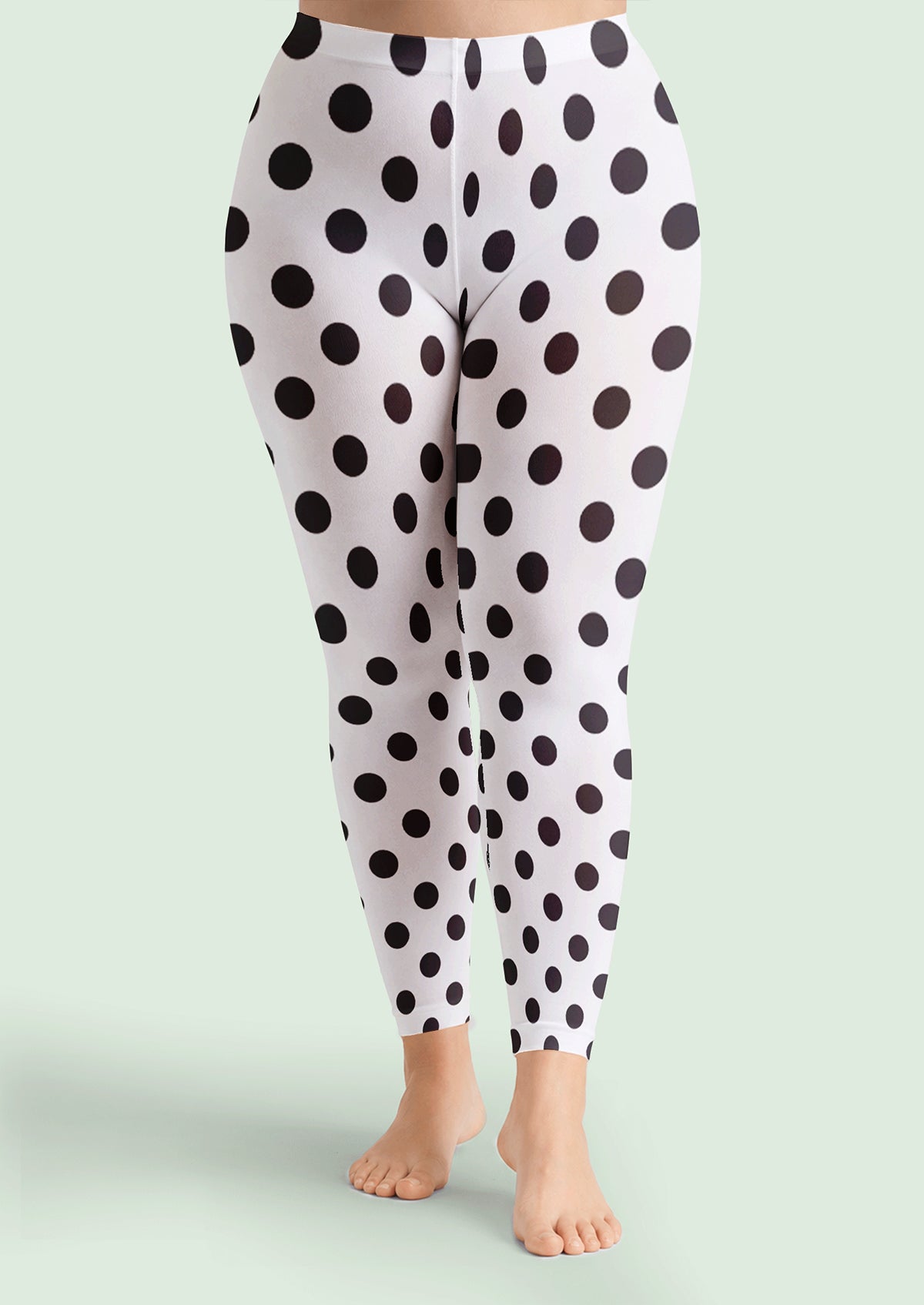 Playful Polka Dot Footless Tights Hosiery Leggings