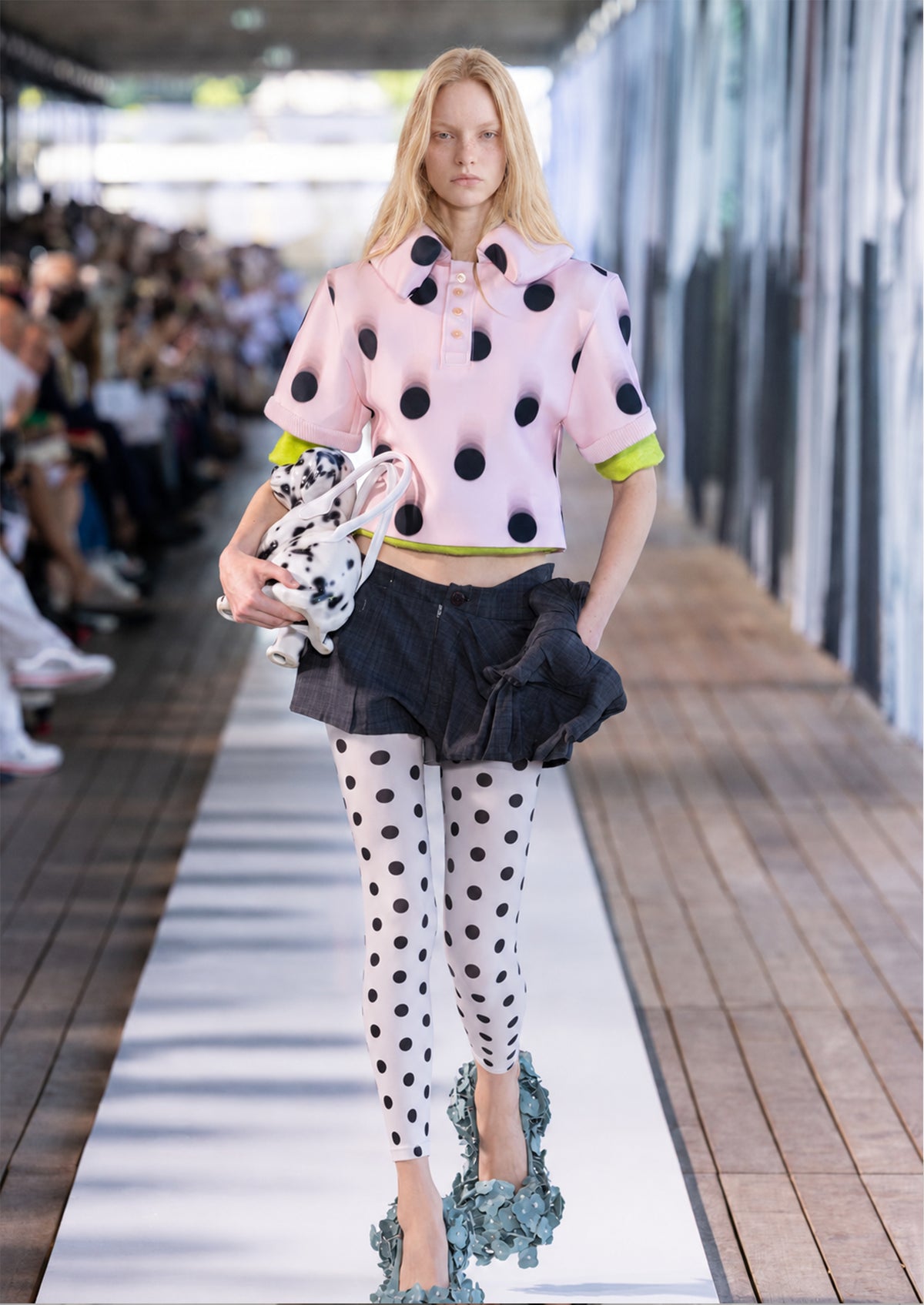 Playful Polka Dot Footless Tights Hosiery Leggings
