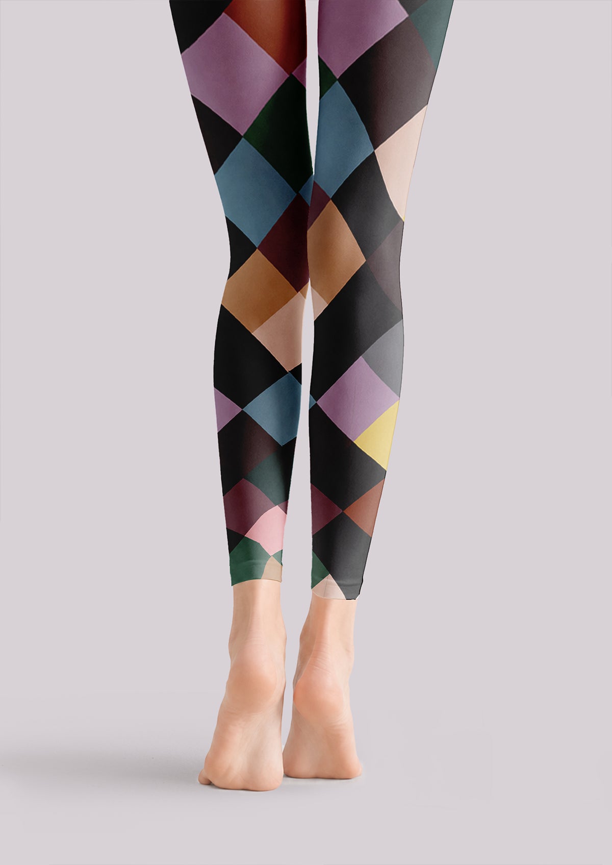 Harlequin Argyle Footless Tights Hosiery Leggings