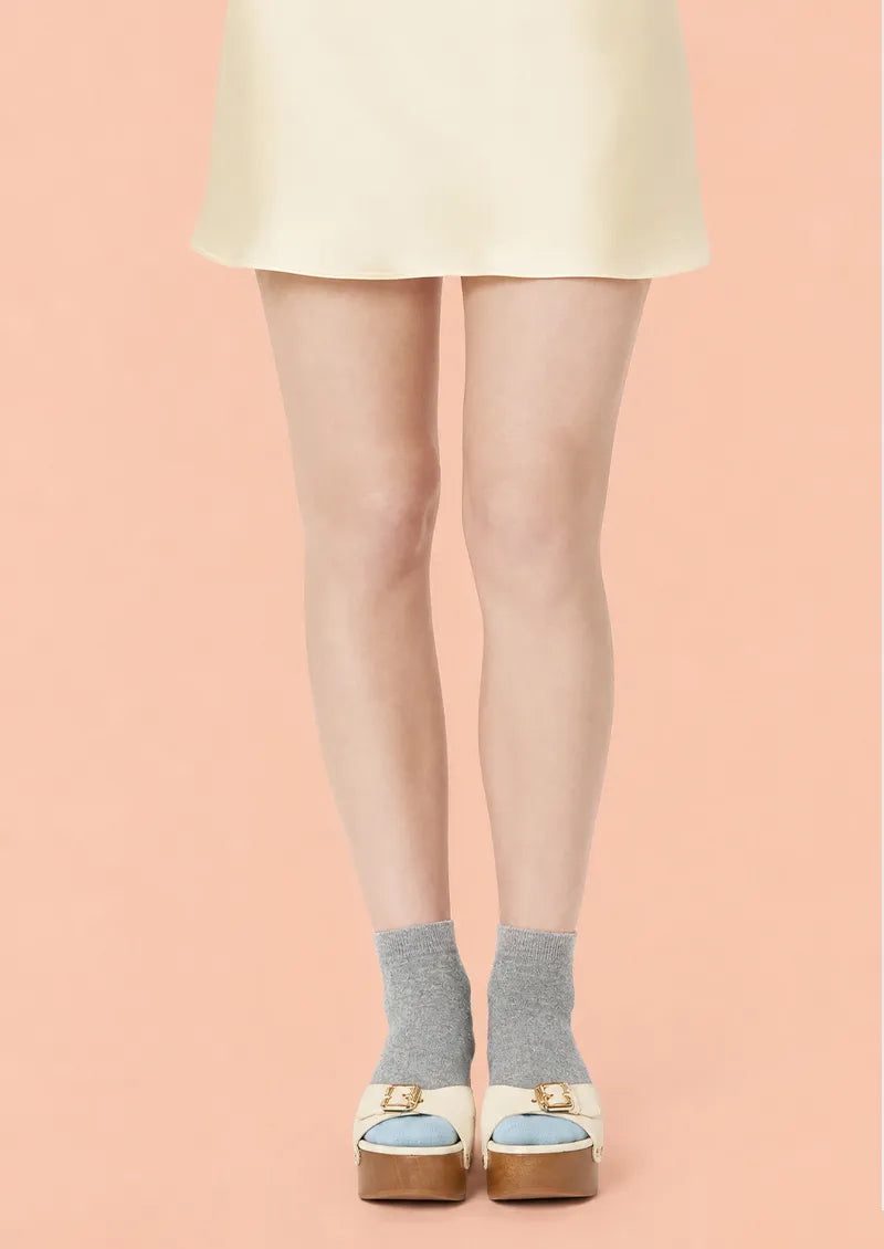 Heather Gray & Blue Textured Colorblock Ankle Socks