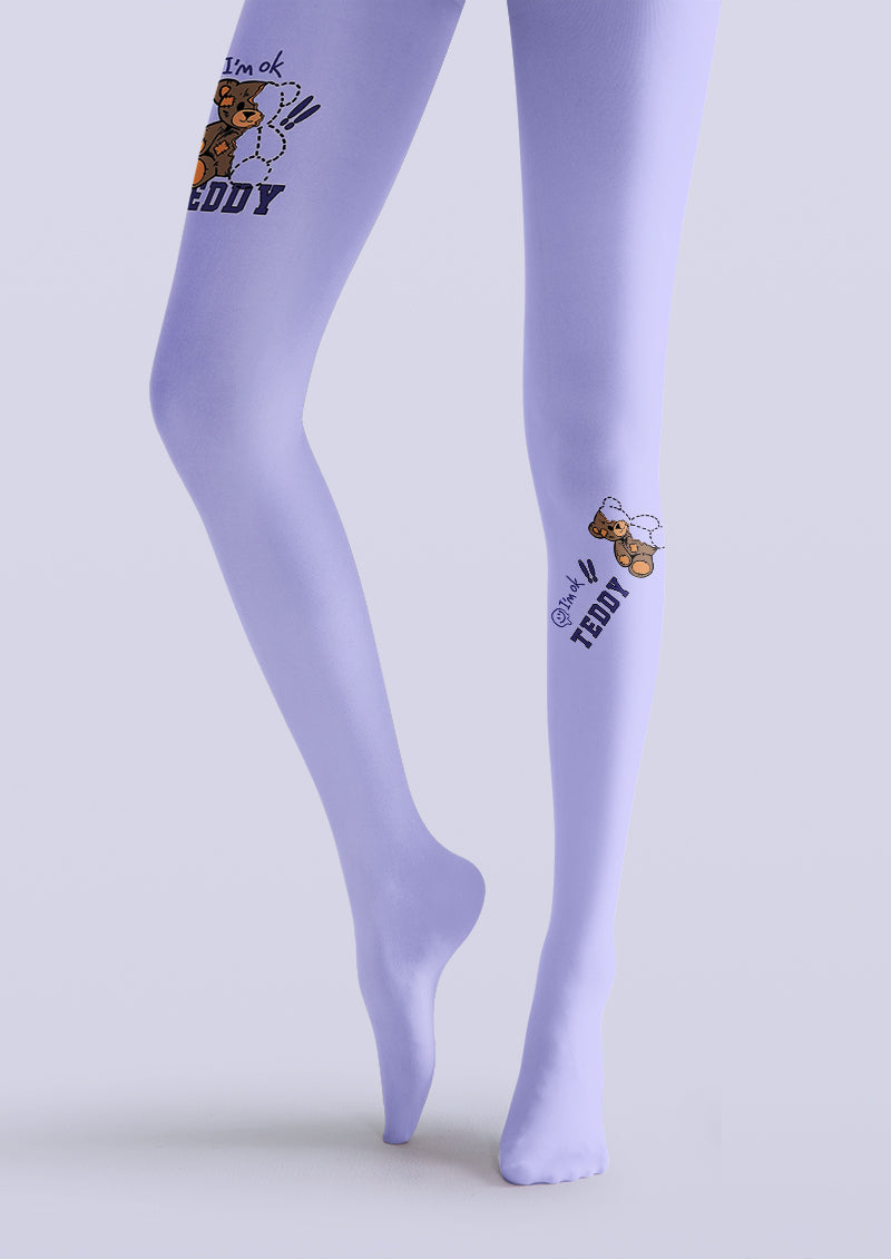 Y2K Teddy Bear Printed Tights Hosiery Pantyhose
