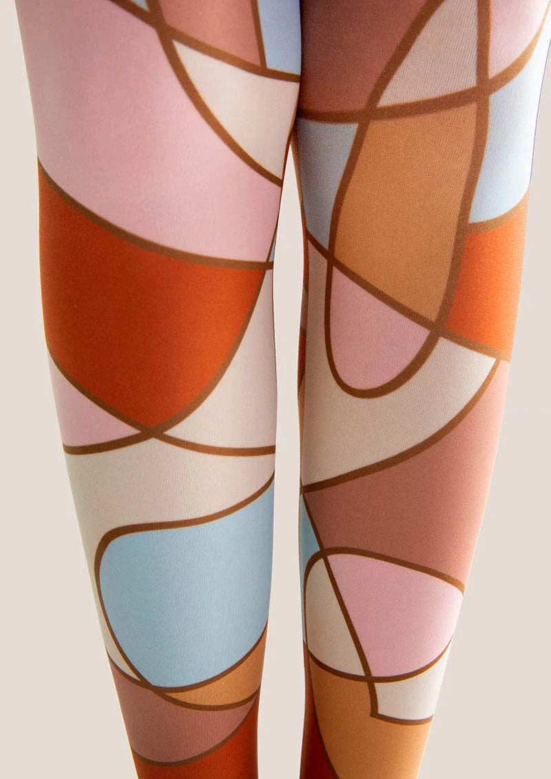 Art Print Tights Geometric Figure Pantyhose/Tights [Dusk Refrain]