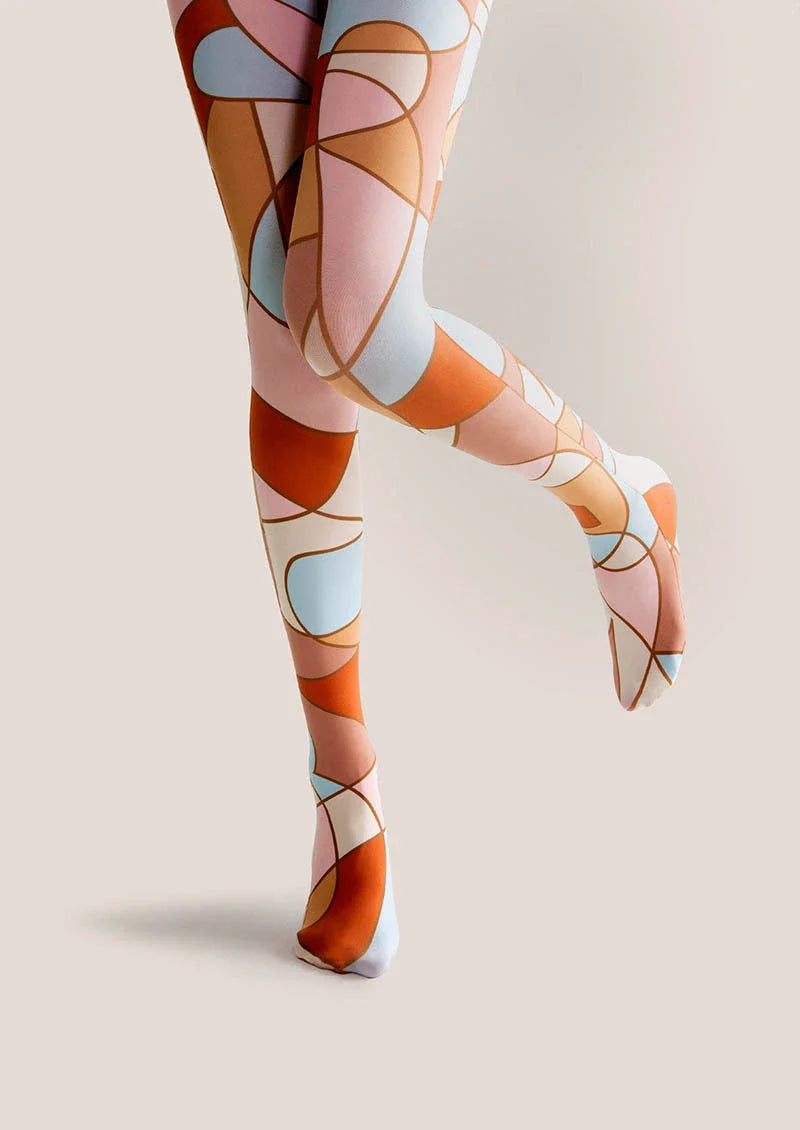 Art Print Tights Geometric Figure Pantyhose/Tights [Dusk Refrain]