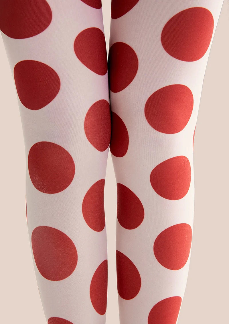 Red Polka Dot Tights Hosiery Pantyhose