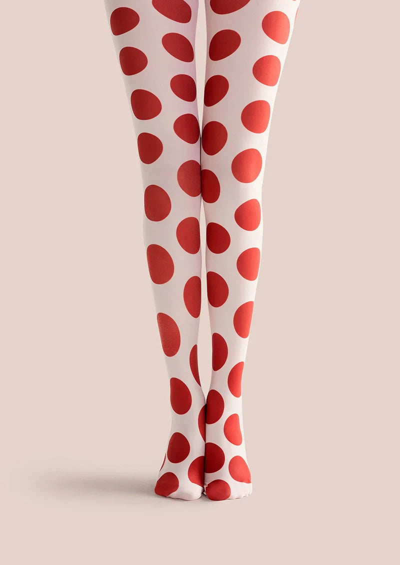 Red Polka Dot Tights Hosiery Pantyhose