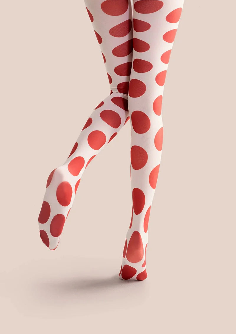 Red Polka Dot Tights Hosiery Pantyhose