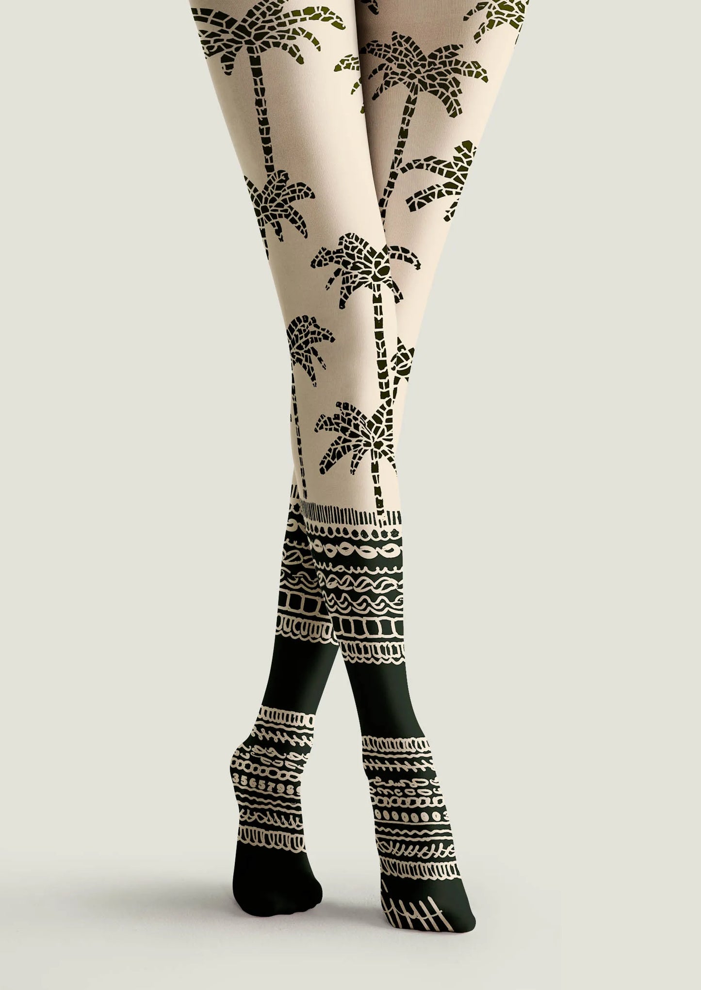 Fun art Print Tights Personality Pantyhose/Tights [Coconut Shore]