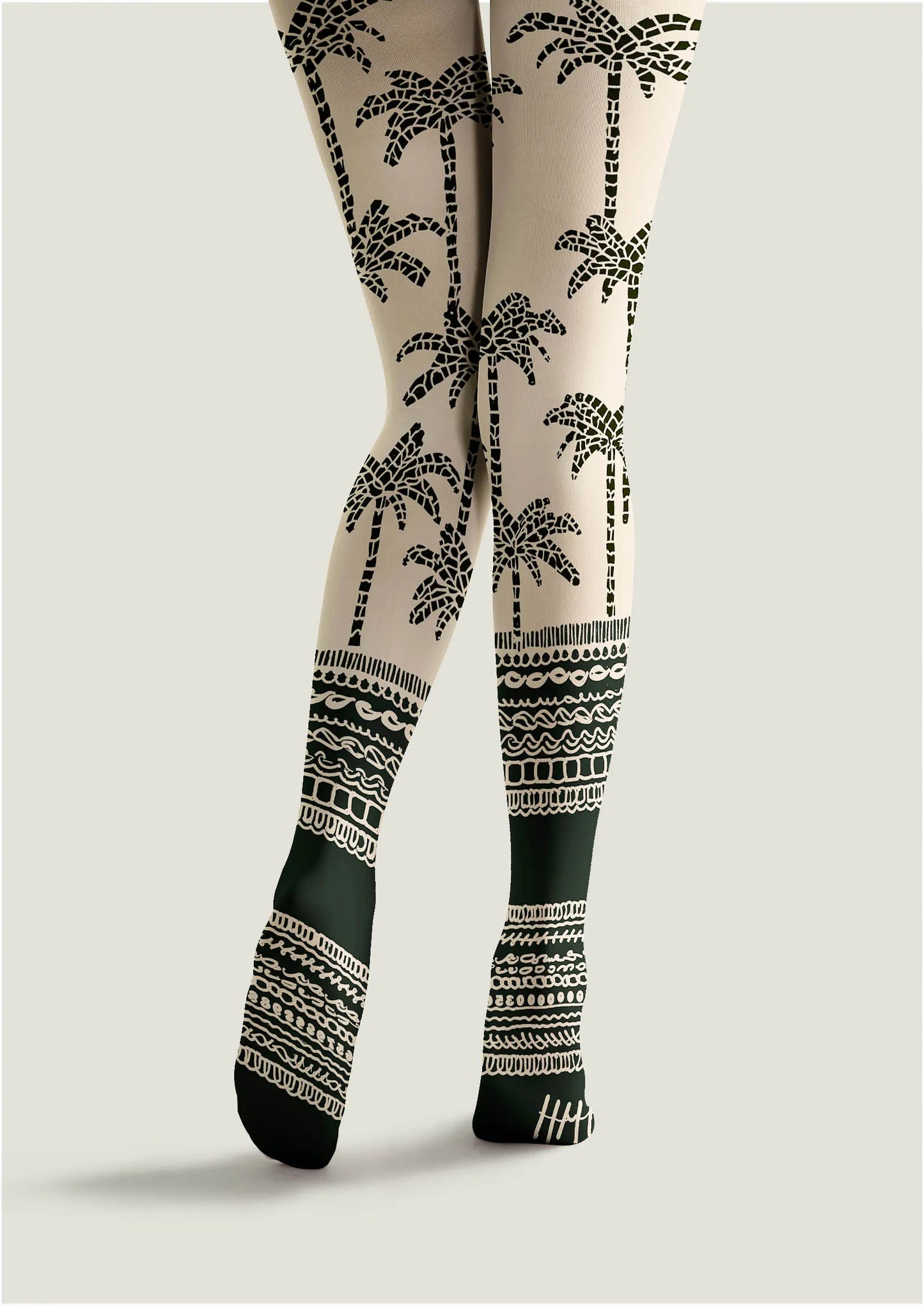 Fun art Print Tights Personality Pantyhose/Tights [Coconut Shore]