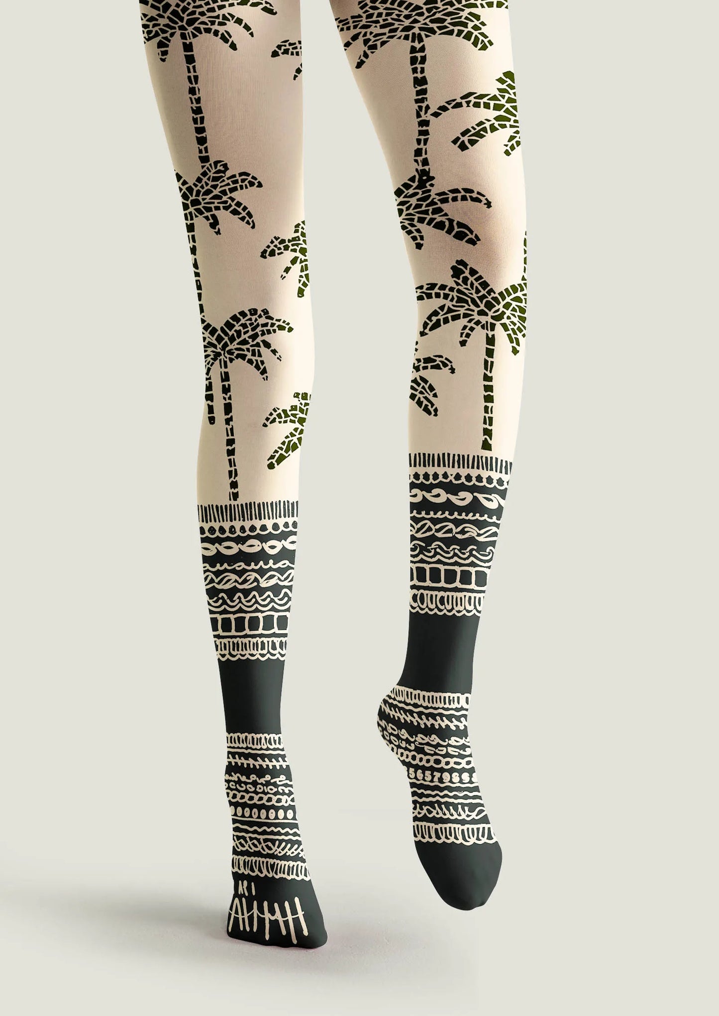 Fun art Print Tights Personality Pantyhose/Tights [Coconut Shore]